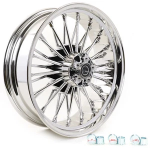 18x5.5 Fat Spoke Rear Wheel Rim For Harley Dyna Wide Glide Low Rider Street Bob - Picture 1 of 10