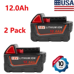 18V 12Ah Capacity Battery for Milwaukee M18 Extended Li-Ion XC M18B5 48-11-1850 - Picture 1 of 9