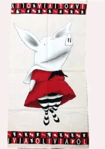 OLIVIA THE PIG COTTON FABRIC PANEL 23" X 44" - Picture 1 of 1