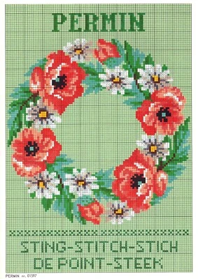 PERMIN ~ FLOWERS ~ BANDS ~ BORDERS ~ 49 PATTERNS ~ No Instructions ~ NR 01597 - Image 1 of 2