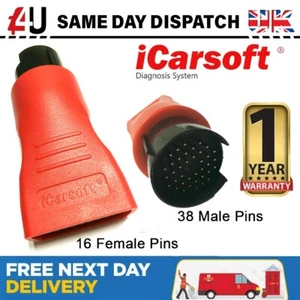 ICARSOFT BENZ-38PIN ROT DIAGNOSEADAPTER FÜR MERCEDES-BENZ OBD I MULTI SYSTEME - Bild 1 von 2