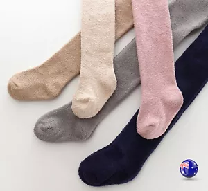 Kid Girl Baby WINTER Warm Thermal Coral fluffy Fleece Bottoms Tights Stockings - Picture 1 of 15