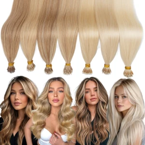 CLEARANCE 1g Nano Ring 100% Human Remy Hair Extensions Micro Loop Beads Balayage - Picture 1 of 59