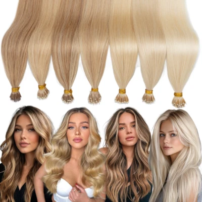 CLEARANCE 1g Nano Ring 100% Human Remy Hair Extensions Micro Loop Beads Balayage - Image 1 of 4