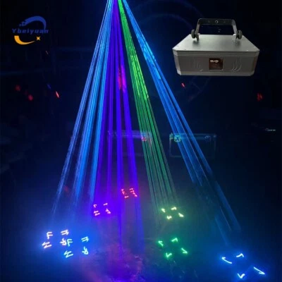 2W Full Color RGB Animation Laser Projector Light Wedding Bar Party Stage Light - Image 1 of 4