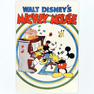 Cartolina The Wayward Canary Topolino Minnie Mouse poster film Disney Piano - Foto 1 di 2