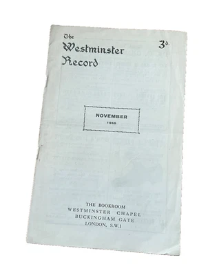 Westminster Record Chapel Campbell Morgan Message Martyn Lloyd Jones Nov 1945 - Image 1 of 4