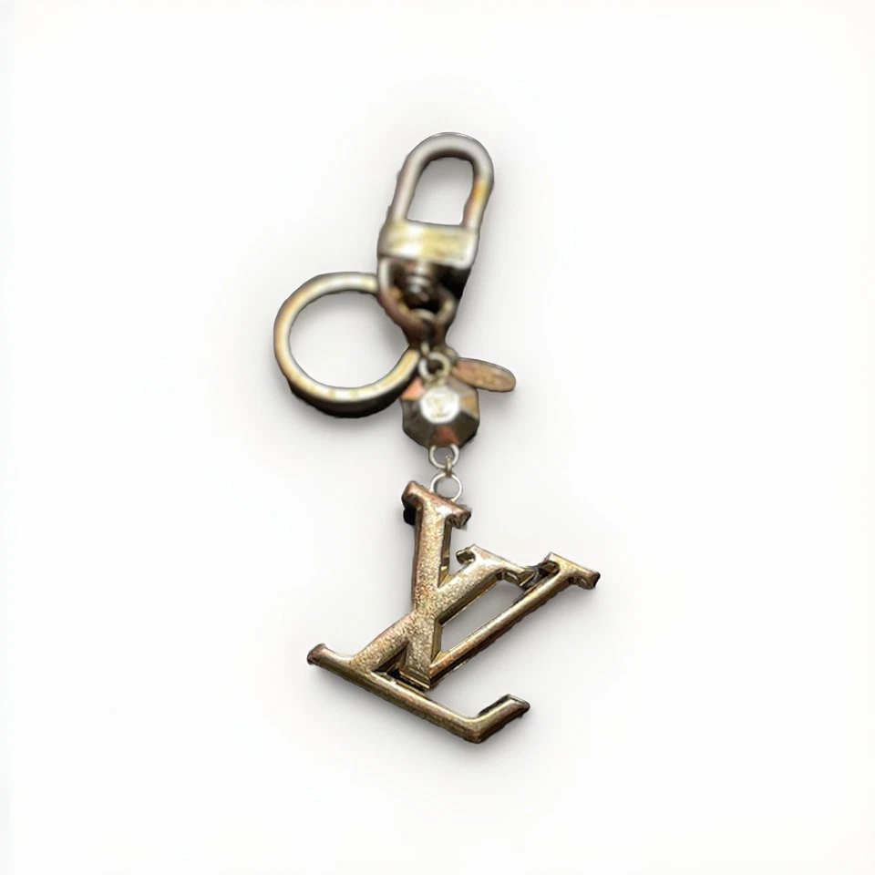 Louis Vuitton Facettes LV Bag Charm and Key Holder Ring Clip Keychain Gold Tone - Image 1 of 4