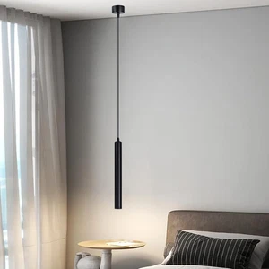 LED Lungo Lampada a Sospensione, Lampada a Sospensione Comodino Camera Da Letto, - Foto 1 di 12