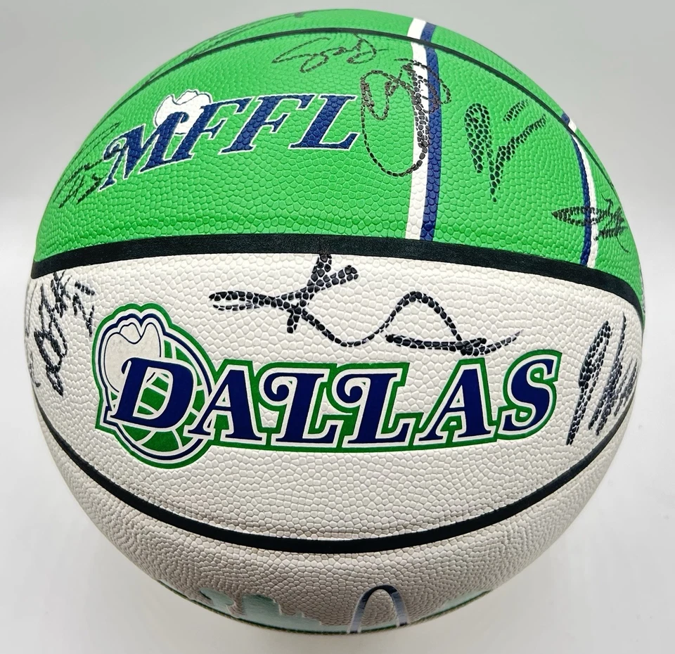 2023-25 Dallas Mavericks Signed Team Basketball Kyrie + More Auto PSA/DNA LOA - Image 1 of 4