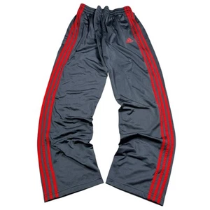 Vintage Adidas Track Pants Mens S-M Sweatpants Red Baggy Y2K Athletic Striped - Picture 1 of 9