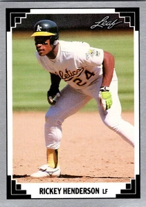 1991 Leaf #101 Rickey Henderson - Picture 1 of 2