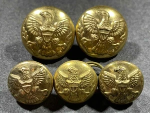 LOT x3 Indianerkriege 1870er US Militär General Service Knöpfe Scovill 23 15 mm - Bild 1 von 2