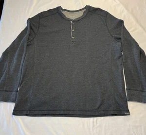 Camisa Eddie Bauer Gris Térmica Tejido Waffle Henley Botón Manga Larga Para Hombres 2XL - Imagen 1 de 8