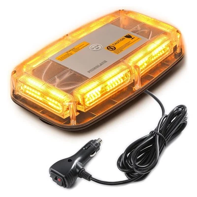 12/24v Beacon Bar Light Roof AmberRecovery Warning Strobe 28cm Flashing Magnetic - Image 1 of 4