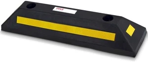 Bouchon de bordure de stationnement en caoutchouc robuste Pyle - Bloc de guidage de roue de pneu 1 pièce pour voiture - Photo 1/5
