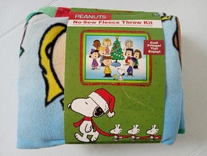 Kit de manta polar sin costura Peanuts árbol de Navidad Snoopy Charlie Brown Lucy - Imagen 1 de 5