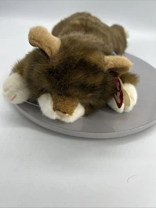 Vtg TY Classic Spice the Cat 12" Plush Stuffed Animal Blue Ribbon 1997 Striped - Picture 1 of 7