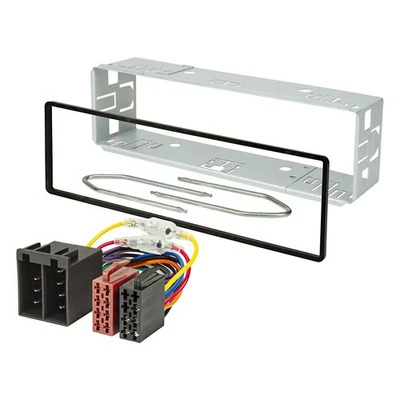 Kit cadre de montage autoradio DIN gaine métallique cadre câble ISO étrier de... - Photo 1/4