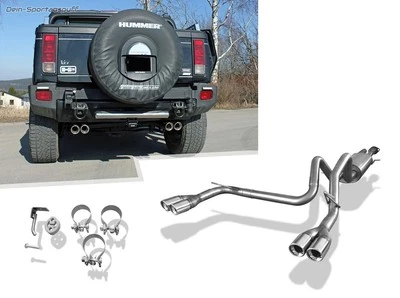Fox Halbanlage Desde Kat. HUMMER H2 6.2L 2x90 Inclinada Con Abs. - Imagen 1 de 4