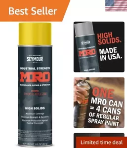 SEYMOUR 620-1446 Industrial MRO High Solids Spray Paint, Ryder Yellow 16 Ounce - Picture 1 of 10
