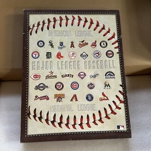 MLB Major League Baseball Team Logo Canvas Wall Art 14”x18" - Picture 1 of 2