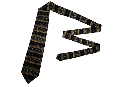 Corbata Umberto Bossi Para Hombre Verde Floral 100% Seda Hecha a Mano en Italia Foto 1 de 4