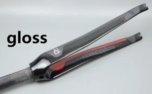 1-1/8 in Rim Brake Road Bike Fork 3K Carbon Fiber Rigid Bicycle Front Fork 700C - Picture 1 of 15