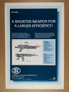 1987 FN MINIMI Light Machine Gun FNC Assault Rifle vintage print Ad - Picture 1 of 1