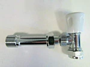1/2" RADIATOR VALVE CHROME ADJUSTABLE EXTENSION 15 TO 50mm LONG - Picture 1 of 3