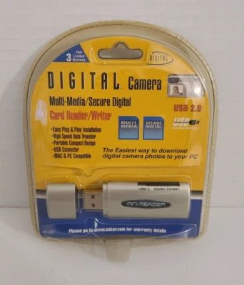 SEALED NEW Digital Camera Multi-Media Mini Card Reader USB 2.0 Drive CR-35R - Image 1 of 4