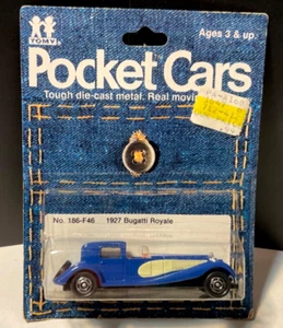 Vintage Tomica Tomy Pocket Cars 1927 BUGATTI ROYALE # 186-F46 Diecast NOS - Picture 1 of 16