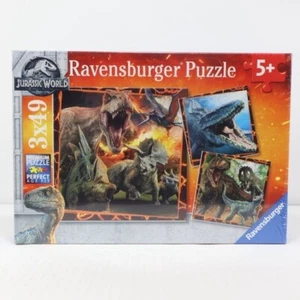 Rompecabezas Ravensburger Jurassic Park World 3 x 49 Piezas Nuevo - Imagen 1 de 5