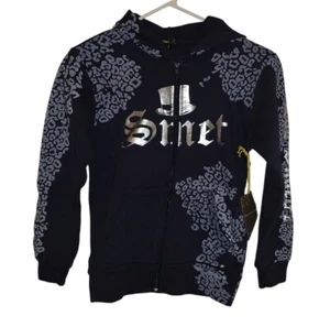 Smet Hoodie Kids Small "Born On The Street" Heart Dagger NEW w/ TAGS (MSRP $105) - Picture 1 of 5
