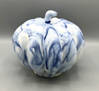 Ceramic Blue & White Swirl Decorative Pumpkin 