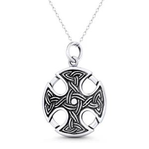 Ciondolo episcopale anglicano triquetra croce di Canterbury in argento sterling 925 - Foto 1 di 5