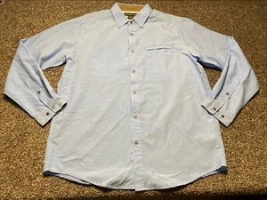 Exofficio Snap Vented Shirt Mens XL Blue Long Sleeve Nylon Blend Outdoor - Picture 1 of 13