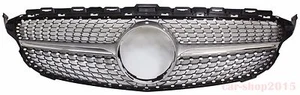 Rejilla delantera para Mercedes Benz W205 15-18 cromada y plateada C300 C200 estilo estrella - Imagen 1 de 1