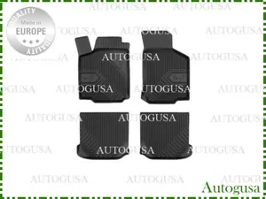 NEU SET LHD SCHWARZ GUMMI BODENMATTEN EINLAGEN ALLES WETTER FÜR SEAT LEON 1999-2004 - Bild 1 von 4