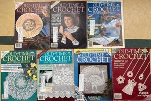 OLD TIME CROCHET PATTERN mags~'87-'90~Irish Edging Hairpin Tatting Doilies+SEE! - Picture 1 of 1