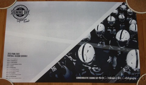 2015 Penn State Nittany Lions NCAA Football Commemorative Signing Day Poster Cover