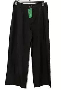 SHEIN Pants Women Size 12 XL High Waist Wide Leg Black Slacks 32Wx29L New - Picture 1 of 12