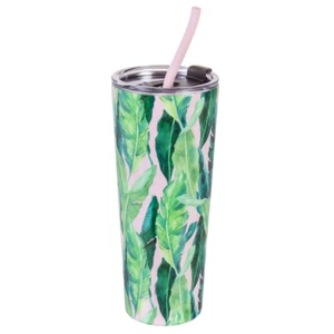 Cambridge 24 Unzen Thermobecher mit Strohhalm - Rosa Palme - Bild 1 von 4
