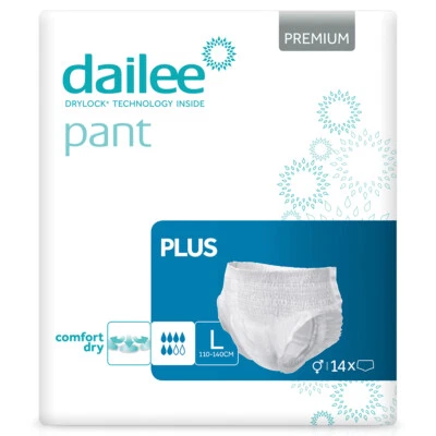 Dailee Pants Plus M, L e XL - 90 Pannoloni Per Adulti Mutanda - Uomo e Donna - Immagine 1 di 4