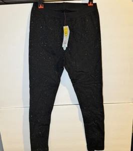 New Cat & Jack Black Leggings Sparkle Girls Size Large - Picture 1 of 3