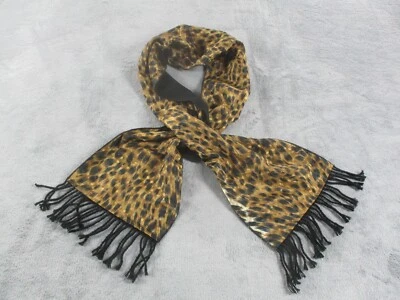 Bufanda con estampado de guepardo acrílico flecos polar adulto 9x66 usada en excelente estado Foto 1 de 4