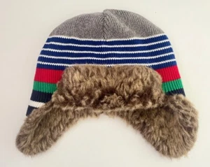 Hanna Andersson Kids Ear Flap Hat Knit Trapper Hat Cap Faux Fur Trim M SALE! - Picture 1 of 3