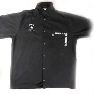 Vintage Uncommon Threads Ridge Foy's Biker Motorrad schwarz Snap Up Shirt Gr. L - Bild 1 von 6