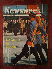 NEWSWEEK Magazine July Jul 4 1966 7/4/66 FRANCE CHARLES DE GAULLE IN RUSSIA 
