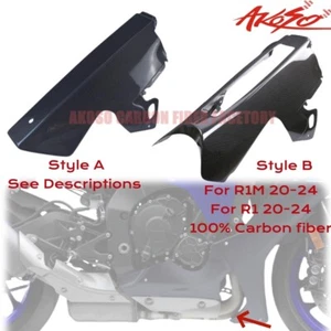 For Yamaha R1 R1M 2020-2024 Real Carbon Fiber Race Belly Pan Lower Fairings - Picture 1 of 20